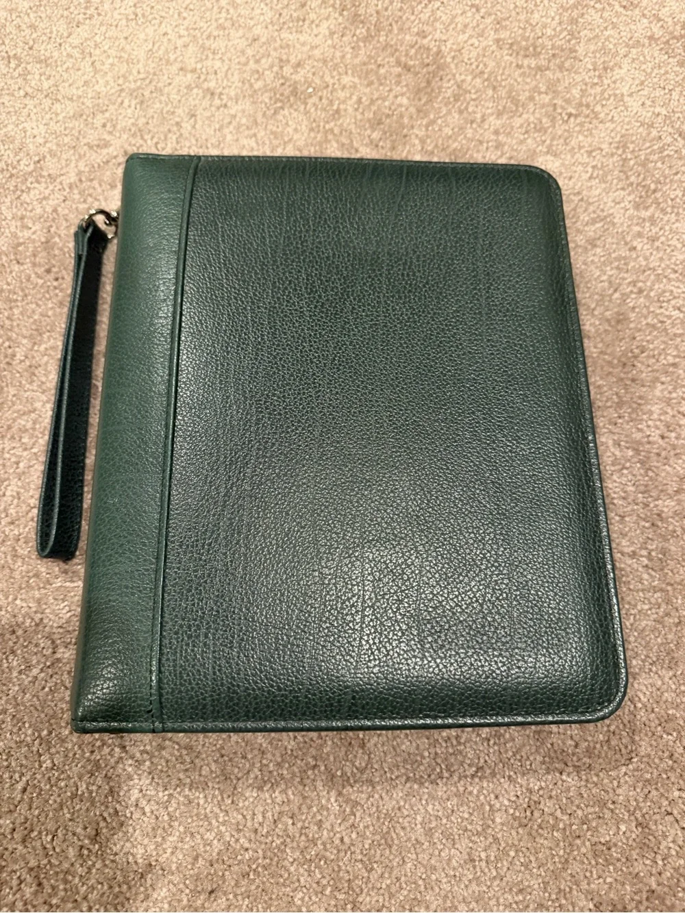 Vintage Franklin Covey Classic Leather Planner Green 7 Ring USA + Inserts